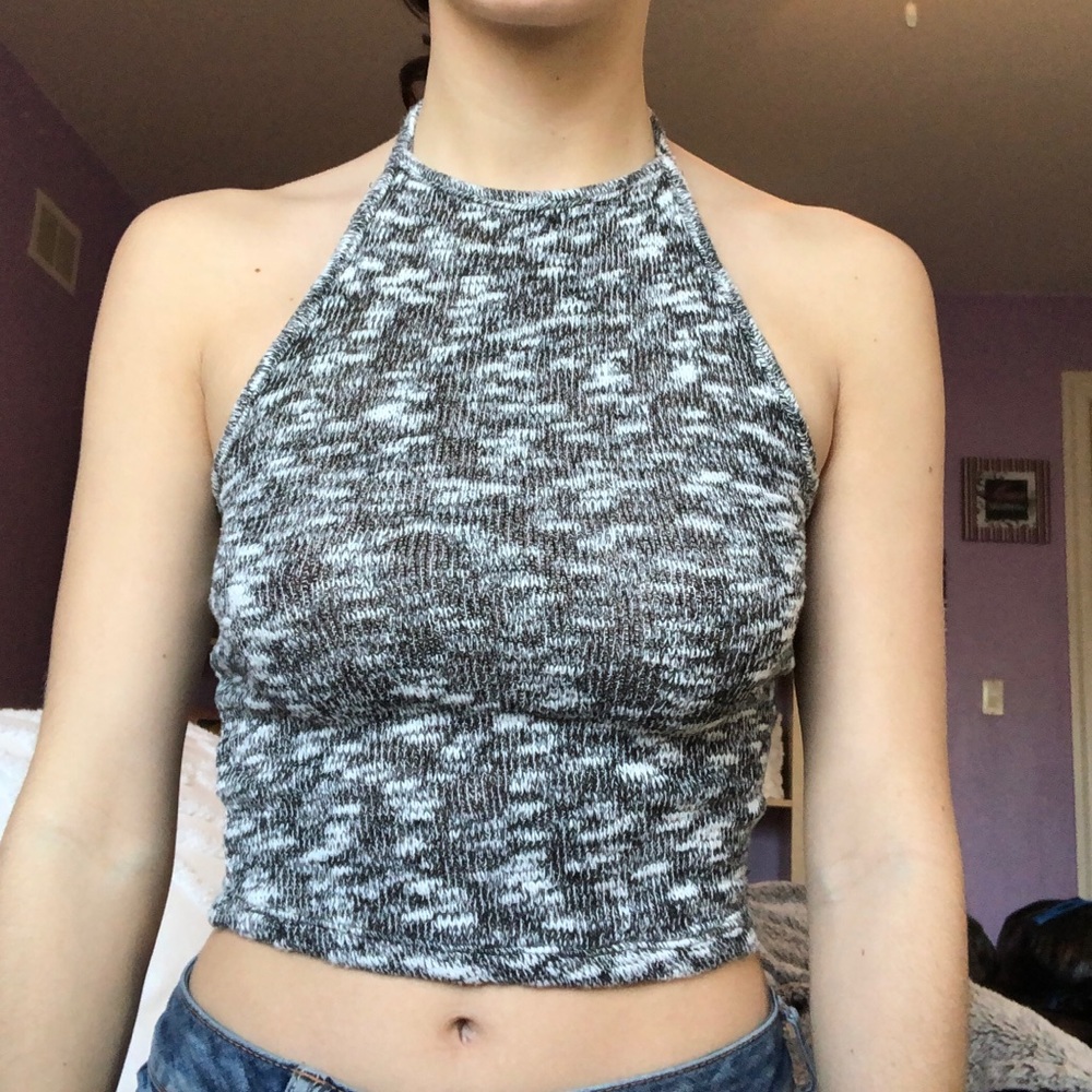 Knitted halter top